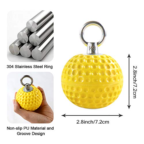 ZNCMRR Climbing Pull Up Power Ball Hold Grips with Straps, Non-Slip Hand Grips Strength Trainer Exerciser for Bouldering, Pull-up, Kettlebells, Fitness, Workout - Image 3