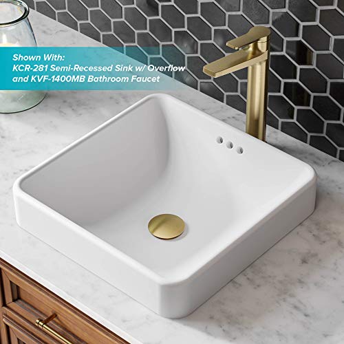 KRAUS Pop-Up Drain with Overflow in Brushed Gold, PU-11BG - Image 2