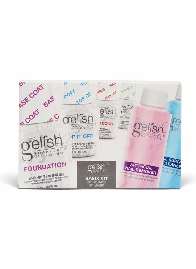 Gelish MINI Complete Basix Kit - Gel Nail Polish Prep Essentials Starter Kit with Foundation, pH Bond, Top It Off, Nourish, Nail Remover & Cleanser - Long-Lasting Salon-Quality Manicure at Home.  - Image 2