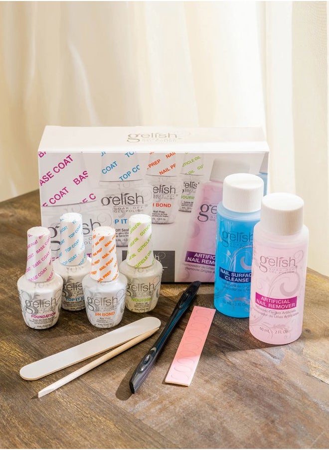 Gelish MINI Complete Basix Kit - Gel Nail Polish Prep Essentials Starter Kit with Foundation, pH Bond, Top It Off, Nourish, Nail Remover & Cleanser - Long-Lasting Salon-Quality Manicure at Home.  - Image 4