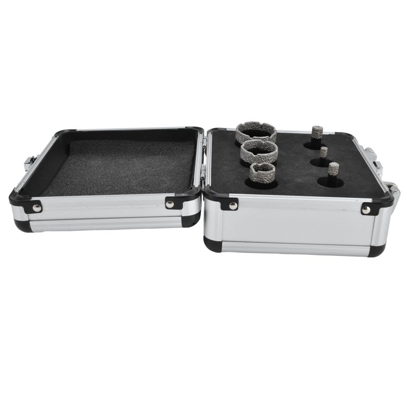 Diamond Core Bits: 6, 8, 10, 20, 32, 38mm Dry Drilling - Vacuum Brazed Long-Lasting Hole Saw Kit for Angle Grinders, Tilers, Marble, Granite, Ceramics, Plastics - Image 1