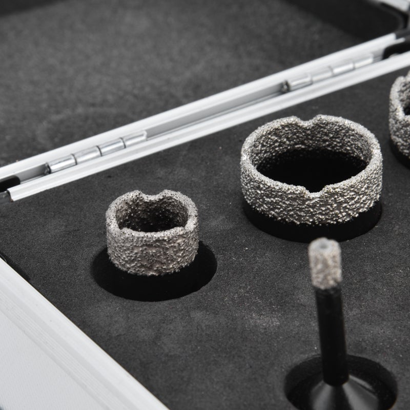 Diamond Core Bits: 6, 8, 10, 20, 32, 38mm Dry Drilling - Vacuum Brazed Long-Lasting Hole Saw Kit for Angle Grinders, Tilers, Marble, Granite, Ceramics, Plastics - Image 4