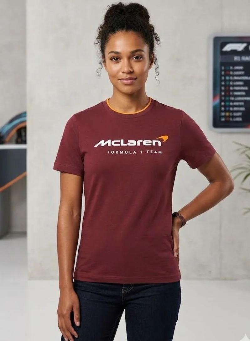 مكلارين تيشيرت نسائي بشعار McLaren Team Core Essentials