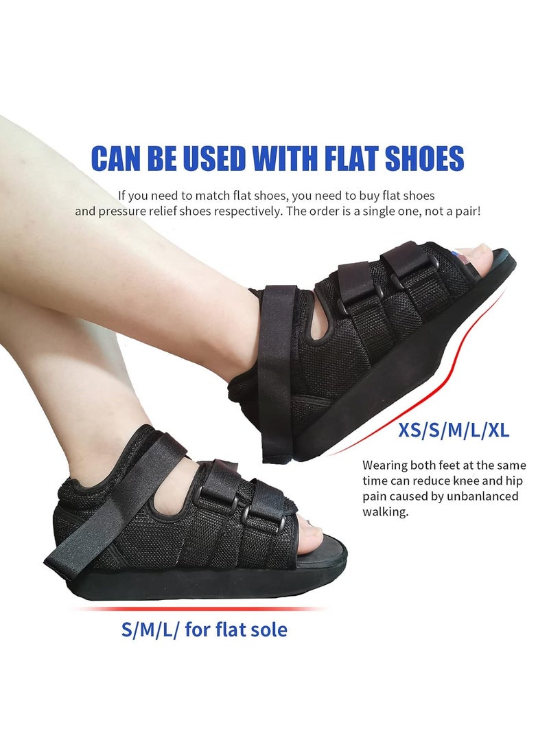 Post-op Shoes for Broken Toe, Walking Toe Weight Bearing Shoe with Adjustable Straps, Reduce Pain, for Broken Toe/Foot Fracture To Offload Weight In Forefoot Region,L - Image 2