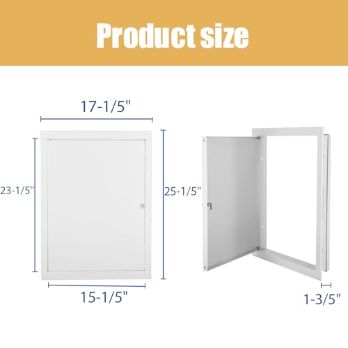Joogto Thicken 1mm 16 x 24 Access Panel for Drywall,Attic Door, Ceiling Access Panel for Drywall,16x24 Metal Access Panels are Thickened to 1mm to Solve The Problem of Fragile Panels(Screwdriver Latch) - Image 2