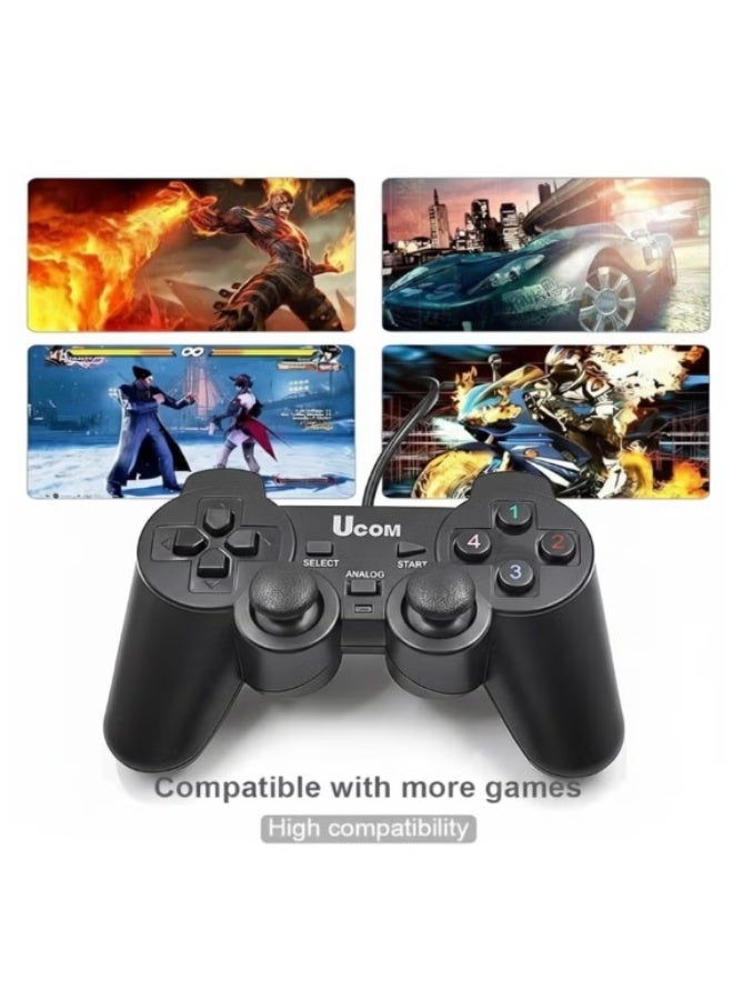 Ucom Wired USB Game Controller – Joystick for PC & Laptop | Plug & Play Gaming Gamepad | Ergonomic Design - Image 2