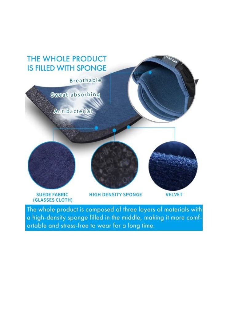 Immobilizer Straight Knee Splint A full-foot splint  and brace, and a non-slip knee stabilizer from German Lohmann, made of pure cotton, soft and soft on the skin size 4 black blue