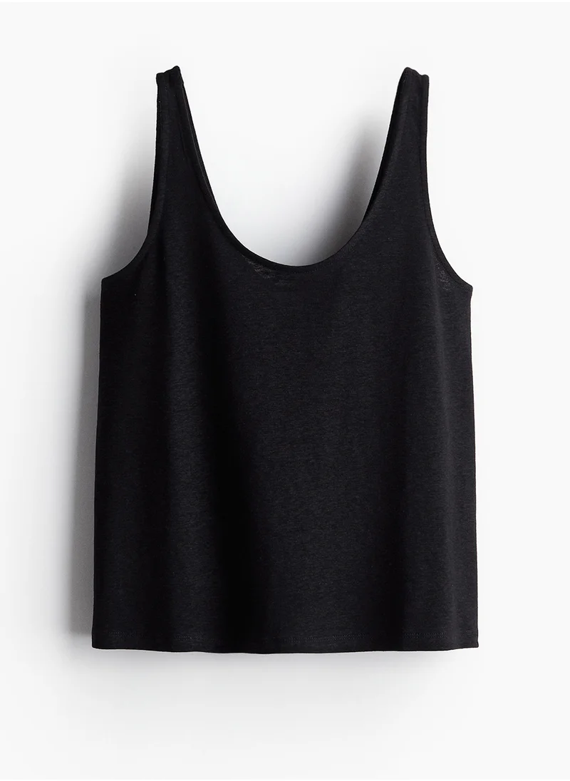 H&M Linen-Blend Vest Top