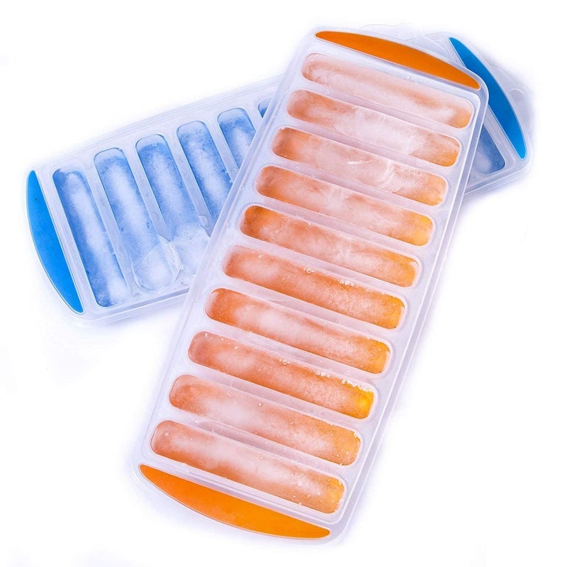 PUTHAK PUTHAK Resusable Silicone and Plastic Water Bottle Ice Cube Stick Tray Easy Push Pop Ice Cubes for Water Sports Bottle 2 Pack  - Image 1