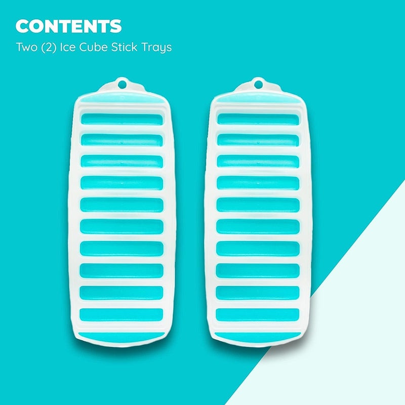 PUTHAK PUTHAK Resusable Silicone and Plastic Water Bottle Ice Cube Stick Tray Easy Push Pop Ice Cubes for Water Sports Bottle 2 Pack  - Image 2