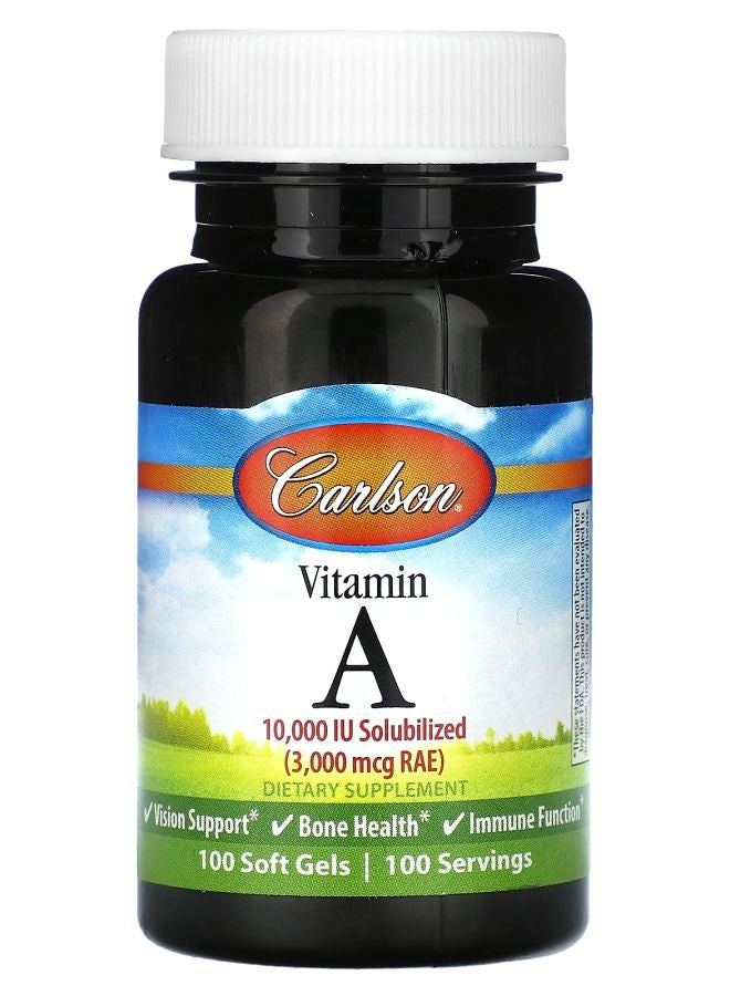 Carlson Vitamin A 3000 mcg RAE (10000 IU) 100 Soft Gels