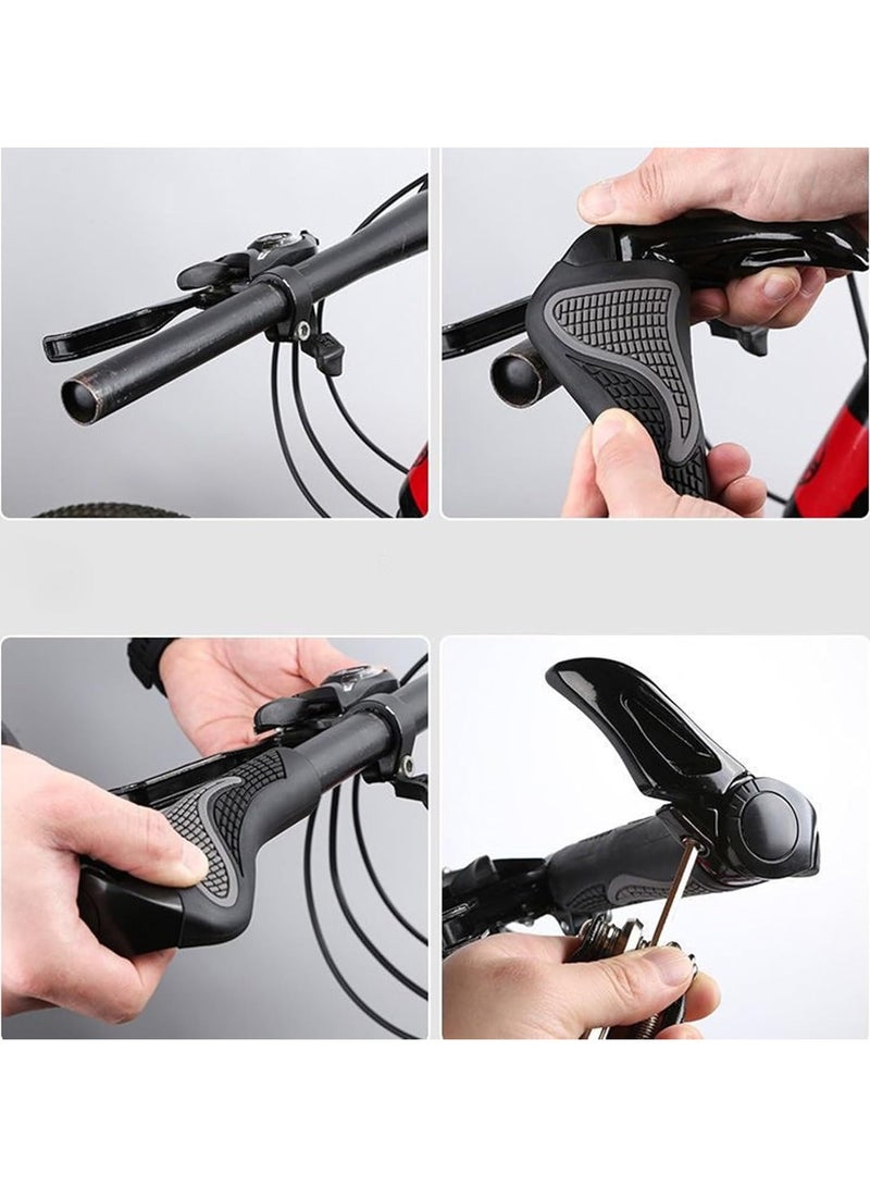 CMGTYYD Bike Grips - Handlebar Grips Non-Slip Soft Rubber, Aluminum, Waterproof, Ergonomic, Bike Handlebar Grips for MTB BMX Cycling Cycle Road Mountain Electric Folding Bicycle Tricycle Scooter, 1 Pair - Image 4