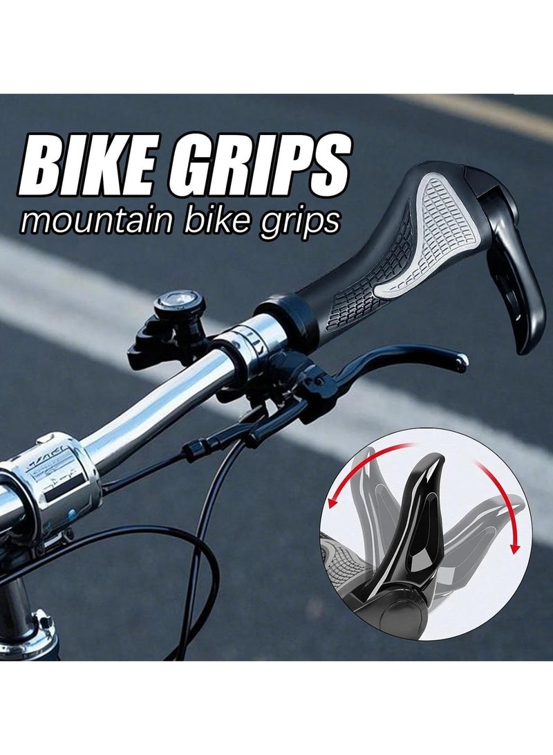 CMGTYYD Bike Grips - Handlebar Grips Non-Slip Soft Rubber, Aluminum, Waterproof, Ergonomic, Bike Handlebar Grips for MTB BMX Cycling Cycle Road Mountain Electric Folding Bicycle Tricycle Scooter, 1 Pair - Image 3