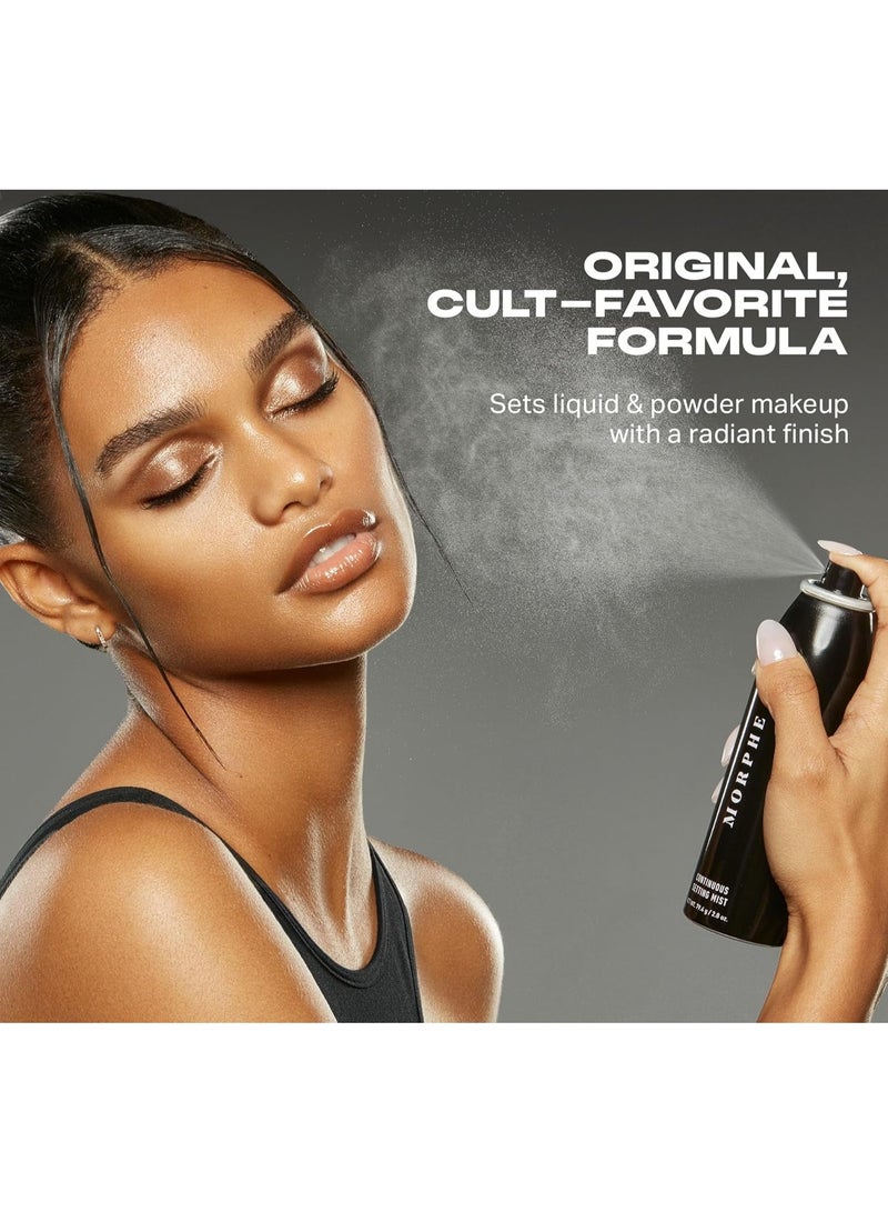 Morphe بخاخ تثبيت مستمر من مورفي - بخاخ تثبيت دقيق للمكياج مع لمسة نهائية طبيعية - يساعد المكياج على مقاومة التكتل أو التلاشي ويزيد من ثبات الأساس (2.8 أونصة سائلة) - Image 3