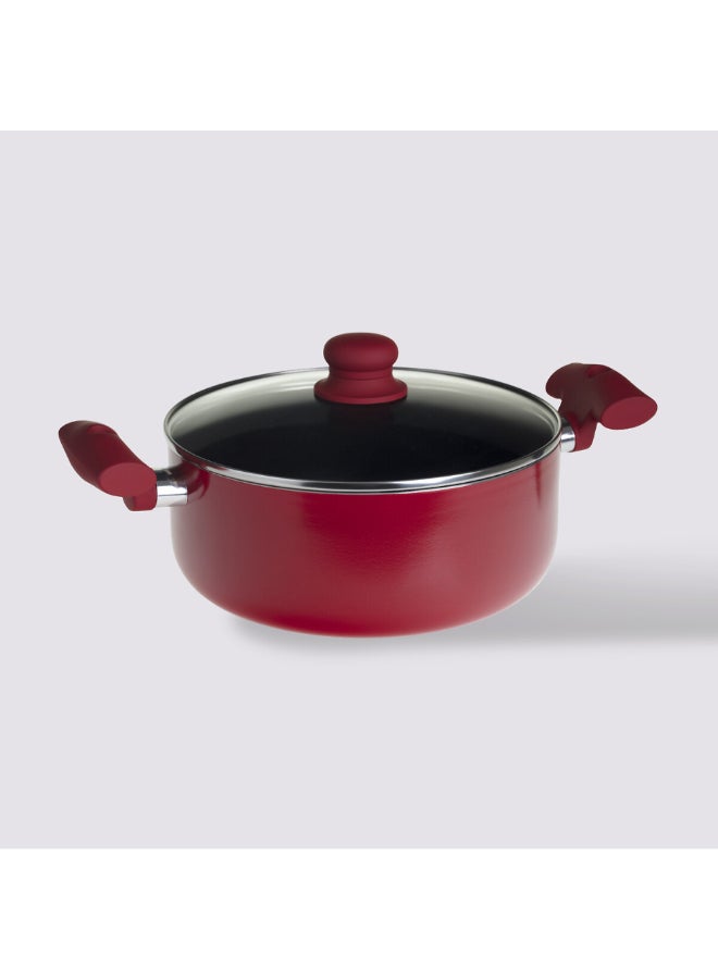 Five Simply Smart Essentielle Aluminum Induction Dutch Oven Red and Black 24 cm 128848 - Image 1