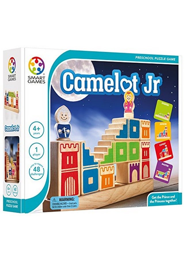 SmartGames Camelot Jr. Wooden Cognitive Skill-Building Puzzle Game Featuring 48 Playful Challenges For Ages 4+ - Image 2