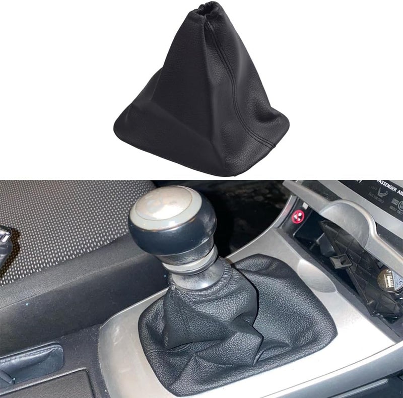 Kakulkomen Black Leather Gear Shift Boot Cover for Toyota Corolla - Image 2