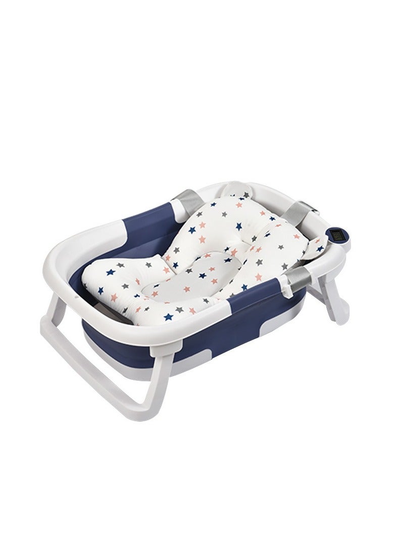 حوض استحمام قابل للطي مثالي للاستخدام في المنزل، يوفر حوض استحمام للأطفال بحيث يمكن للطفل الجلوس أو الاستلقاء فيه. يوفر هذا الحوض استحمامًا دافئًا ومريحًا للأطفال. - Image 1