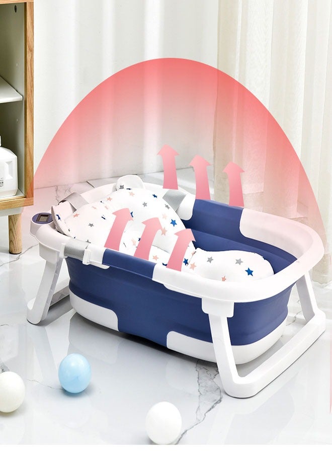 حوض استحمام قابل للطي مثالي للاستخدام في المنزل، يوفر حوض استحمام للأطفال بحيث يمكن للطفل الجلوس أو الاستلقاء فيه. يوفر هذا الحوض استحمامًا دافئًا ومريحًا للأطفال. - Image 4