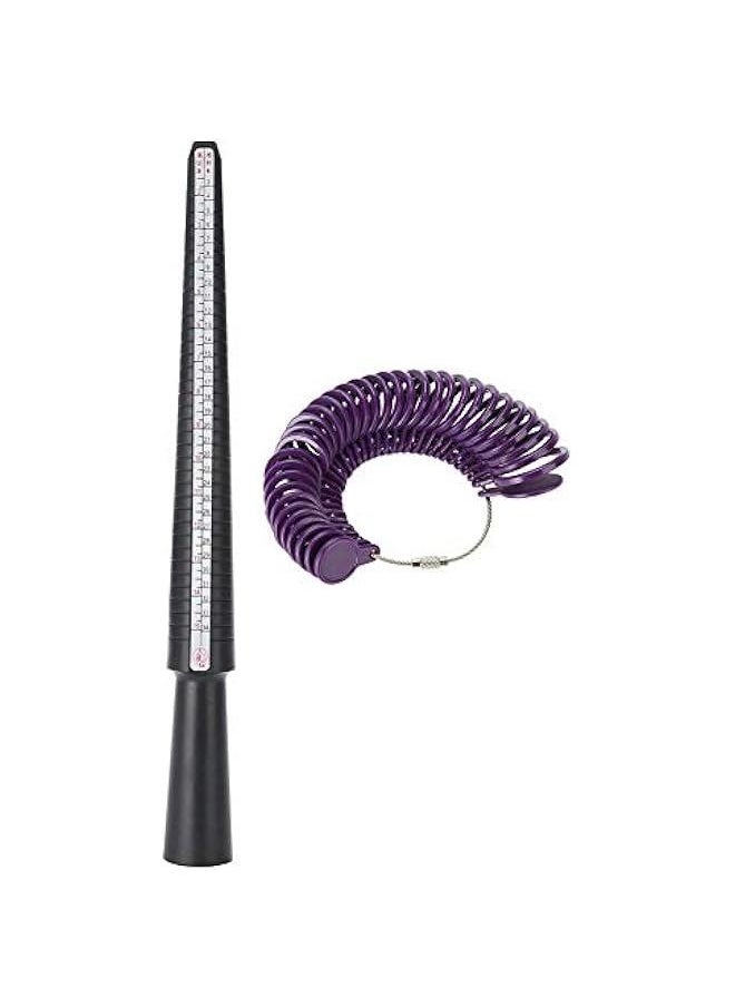 ماركة غير محددة Bracelet Sizer Measuring Tool, Finger Ring Sizes Ring Sizes Mandrel Stick Finger Gauge Sizer Jewelry Measuring Tool Set, Tools  - Image 1