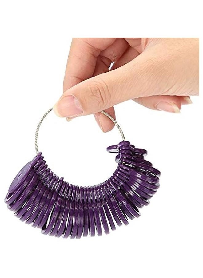 ماركة غير محددة Bracelet Sizer Measuring Tool, Finger Ring Sizes Ring Sizes Mandrel Stick Finger Gauge Sizer Jewelry Measuring Tool Set, Tools  - Image 5