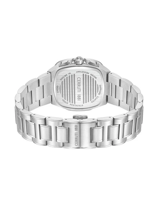 شيروتي 1881 Casale Men's 44mm Chronograph Watch with Navy Matte Dial & Stainless Steel Bracelet