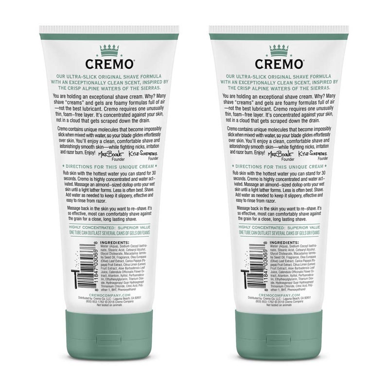 Cremo Barber Grade Silver Water & Birch Shave Cream, Astonishingly Superior Ultra-Slick Shaving Cream Fights Nicks, Cuts And Razor Burn, 6 Fl Oz (Pack of 2) - Image 4