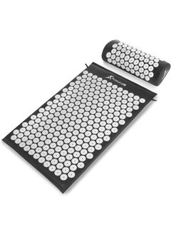 ProSourceFit ProsourceFit Acupressure Mat and Pillow Set for Back/Neck Pain Relief and Muscle Relaxation, Blue 