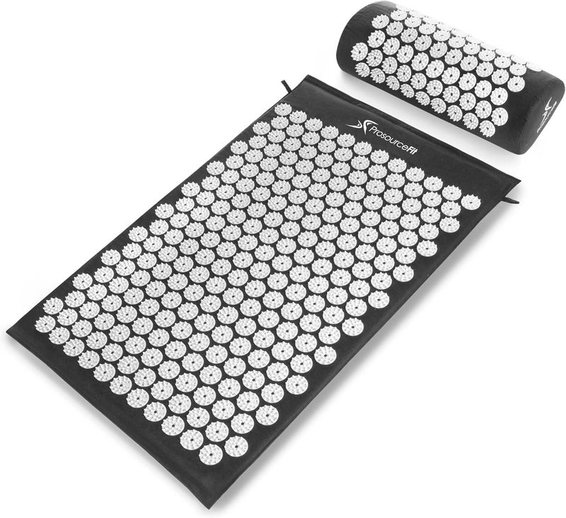 ProSourceFit ProsourceFit Acupressure Mat and Pillow Set for Back/Neck Pain Relief and Muscle Relaxation, Blue 