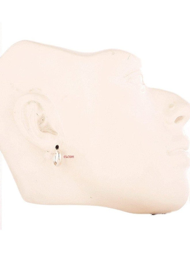 ELOISH Sterling Silver Hoop Earrings for Men and Women. - Image 2