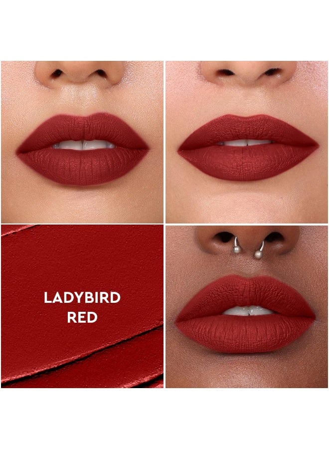 KIRO Airy Matte Liquid Lipstick, Ladybird Red (Brick Red), 5 ml, Transferproof, Liquid Lip Colour, Long Lasting, Vegan, No Parabens, Avocado Oil, Non Toxic Lipstick for Intense Colour - Image 3