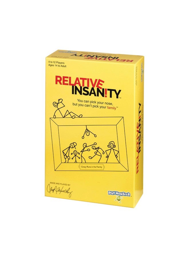 PlayMonster Relative Insanity, Card Games - Family Games Night, Kids Games, Laugh Till You Drop Card Games for Adults, Travel Games, Fun, Kid Games, Designed by Comedian Jeff Foxworthy, Multi-Player, Ages 14+