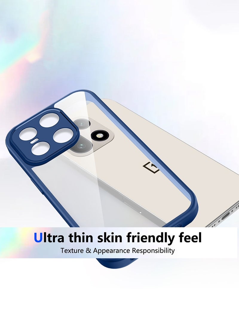 دبليو تيك غطاء حماية رفيع لهاتف OnePlus 15 5G 2025 مصنوع من سيليكون TPU هجين مع كاميرا بارزة (MCAPSA) - شفاف/أزرق بحري - Image 4
