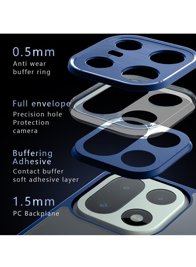 دبليو تيك غطاء حماية رفيع لهاتف OnePlus 15 5G 2025 مصنوع من سيليكون TPU هجين مع كاميرا بارزة (MCAPSA) - شفاف/أزرق بحري - Image 5