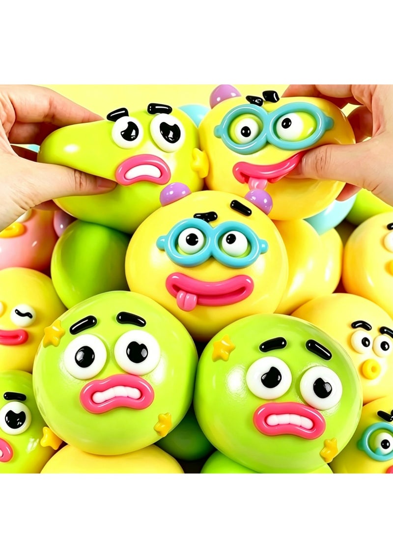 يوجي 2PCS Smushers Squishies بطيئة ارتفاع الكرة الإجهاد غير لطيف ارتفاع بطيئ الاسترخاء الحسية فيدج لضغط الكرة الحسية مكتب المرح ملحقات للبالغين - Image 3