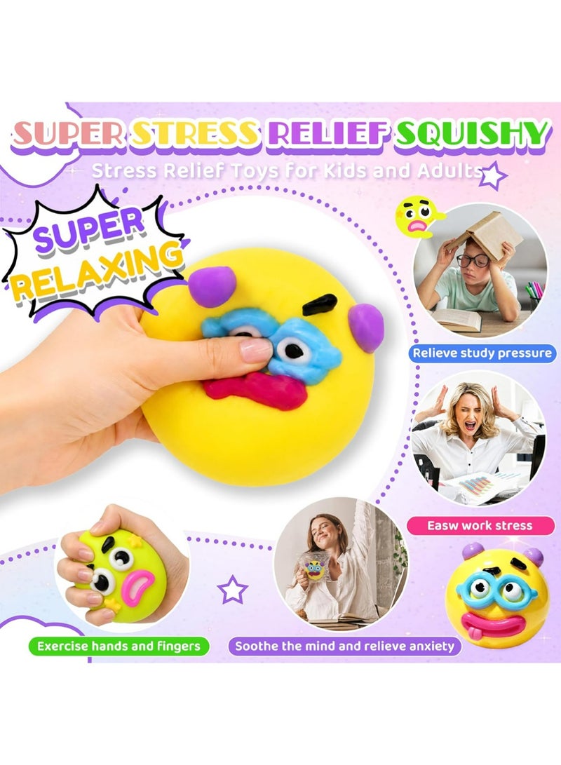 يوجي 2PCS Smushers Squishies بطيئة ارتفاع الكرة الإجهاد غير لطيف ارتفاع بطيئ الاسترخاء الحسية فيدج لضغط الكرة الحسية مكتب المرح ملحقات للبالغين - Image 2