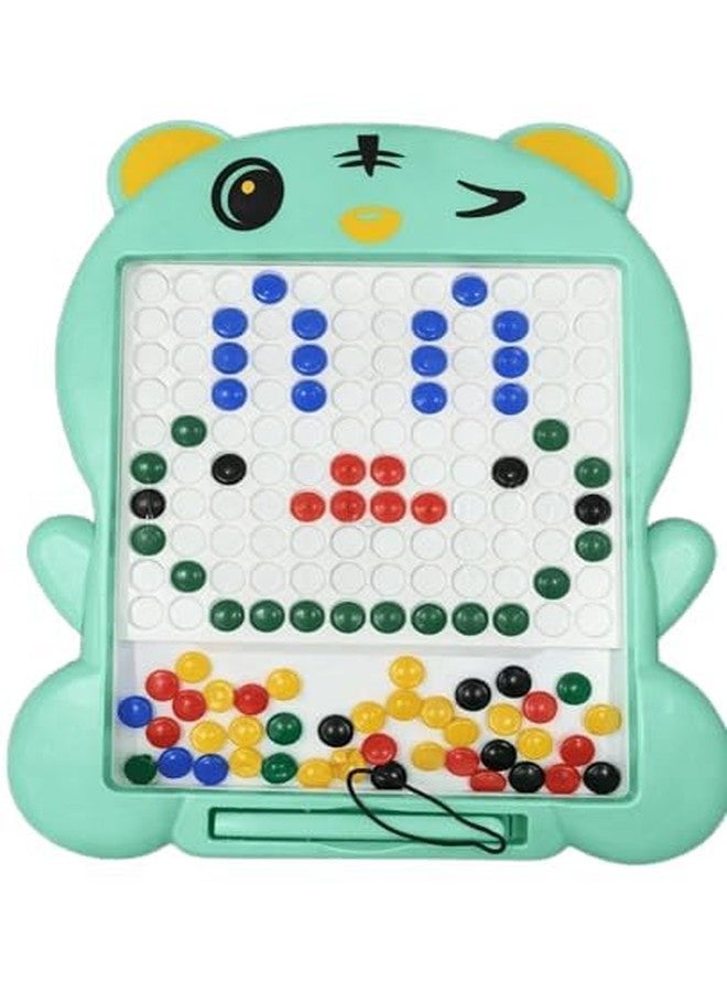 ZYCRONIX Magnetic Drawing Board for Kids with Stylus Pen, Educational Bead Art Learning Toy, Creative Sketch Board for Learning and Fun Activity (Blue) - Image 1