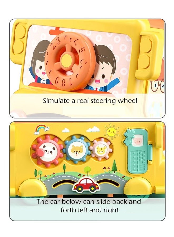 Baby Sensory Toys Pounding Toys Early Education Musical Learning Toy Multi-Function Toy Bus  Multifunctional Activity Cube Baby Toys 16 in 1 Learning Educational Push Toddler Toys - Image 3