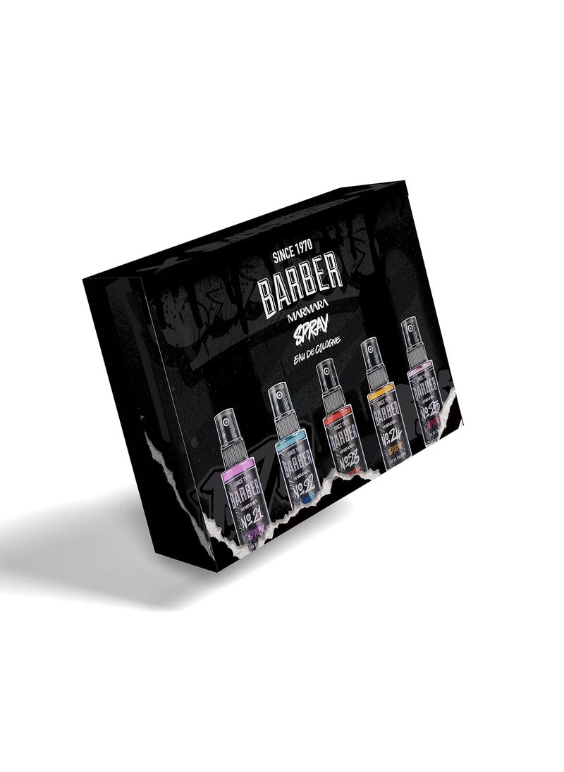 barber marmara - barber marmara Eau de Cologne Pump Spray Mens Graffiti After Shave Mens Fragrance Water Shaving Water Men Barber Mens Fragrances Body Spray Barbershop Travel Size 50 ml Gift Set - Image 1