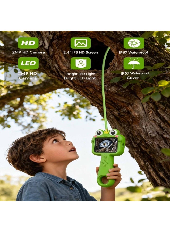 مجهر للأطفال، مجهر رقمي محمول باليد بشاشة 2.4 بوصة، تكبير 600x، مزود بكاميرا 4K و8 مصابيح LED، مجهر جيب محمول لاستكشاف الحشرات والنباتات والطبيعة، هدية لعبة علمية للأعمار من 3 إلى 12 عامًا - Image 5
