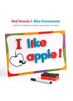 Coogam Magnetic Letters 208 Pcs With Magnetic Board And Storage Box Uppercase Lowercase Foam Alphabet Abc Magnets For Fridge Refrigerator Educational Toy Set For Classroom Kids Learning Spelling  - Image 4