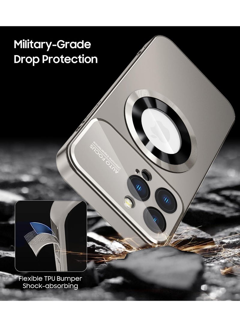 Y&D Applicable To Apple 13promax Matte Standard Leakage Magnetic Large Window Mirror Mobile Phone Protective Case - Image 4