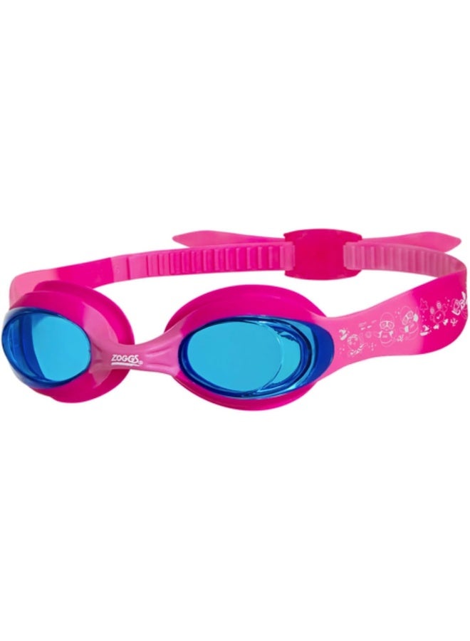 ZOGGS Zoggs Little Twist Kids Swimming Goggles, UV Protection Swim Goggles, Adjustable Strap Childrenâ€™s Goggles, Fog Free Tinted Swim Goggle Lenses, Zoggs Goggles Kids 0-6 years - Pink and Fuchsia - Image 1