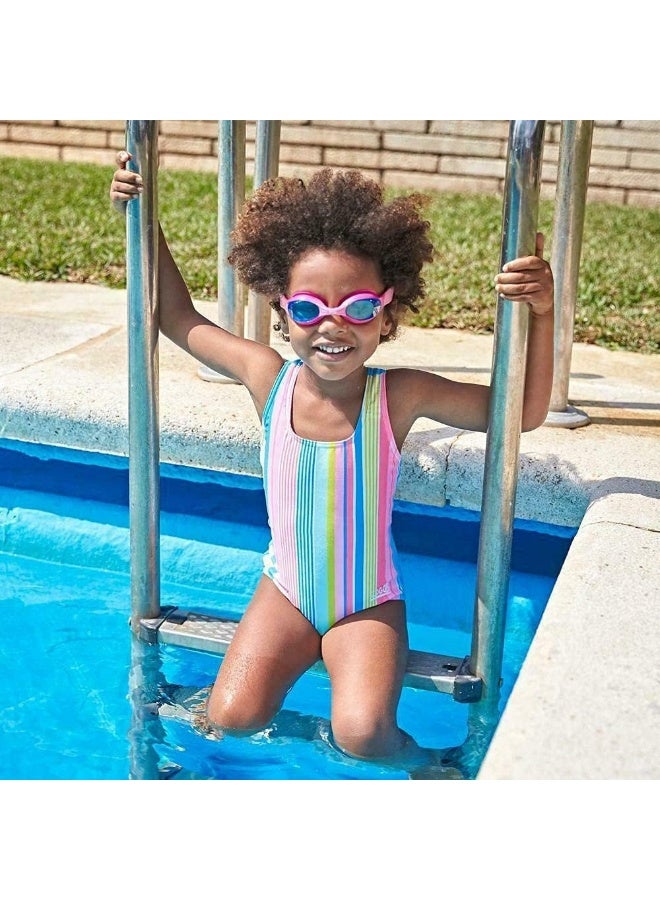 ZOGGS Zoggs Little Twist Kids Swimming Goggles, UV Protection Swim Goggles, Adjustable Strap Childrenâ€™s Goggles, Fog Free Tinted Swim Goggle Lenses, Zoggs Goggles Kids 0-6 years - Pink and Fuchsia - Image 3