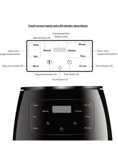 6L Air Fryer Oven 1500W Large Multifunction One Touch Screen Air Fryers - pzsku/Z237CAA4467375761BB23Z/45/_/1730186302/aa12ed3f-de92-4d23-9c0c-1f74fd860281