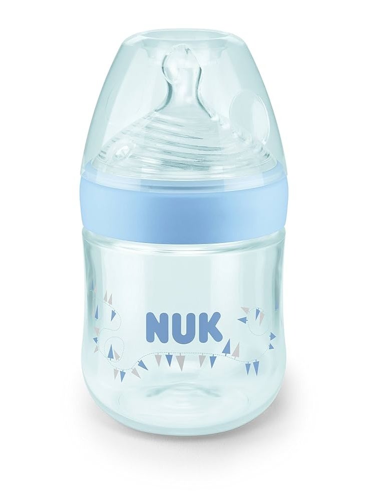 نوك رضاعة نيوك ناتشر سينس المصنوعة من البلاستيك عالي الجودة مع مؤشر التحكم بالحرارة - 150 مل (رأس سيليكون مقاس S)