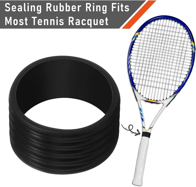 Leitee Leitee 10 Pcs Tennis Racket Silicone Racquet Grip Ring Band Non Slip Racket Rubber Ring Absorbent Overgrip in Place for Racquetball Badminton Squash Baseball Bat Handle - Image 4