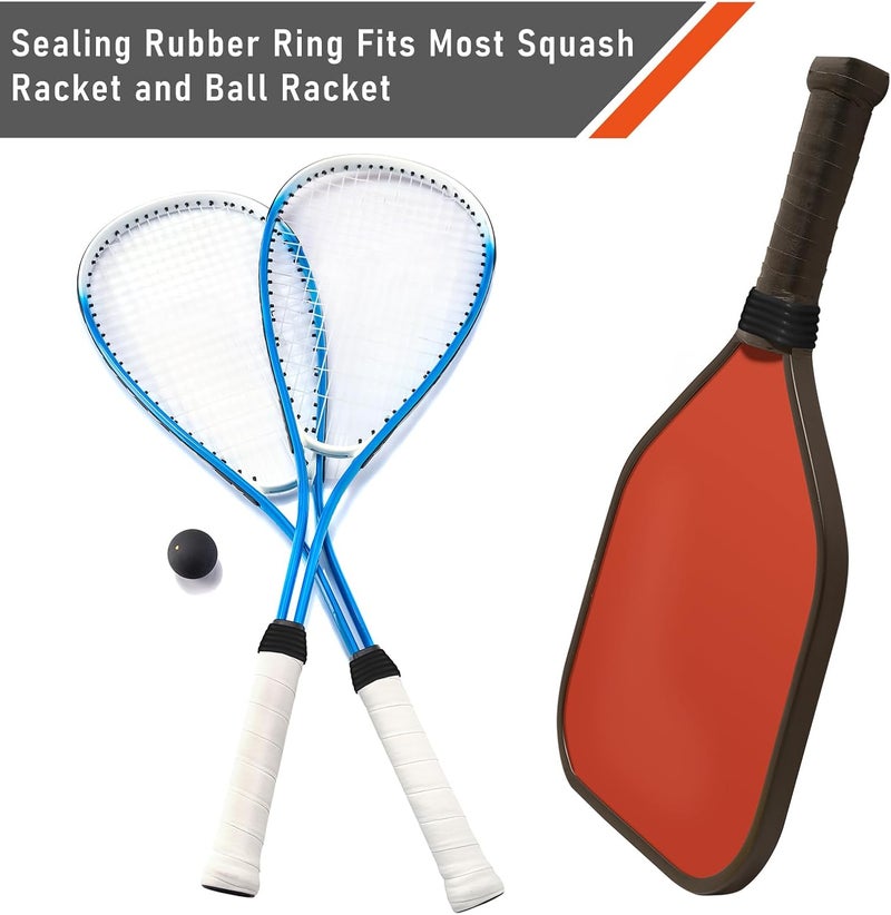 Leitee Leitee 10 Pcs Tennis Racket Silicone Racquet Grip Ring Band Non Slip Racket Rubber Ring Absorbent Overgrip in Place for Racquetball Badminton Squash Baseball Bat Handle - Image 5
