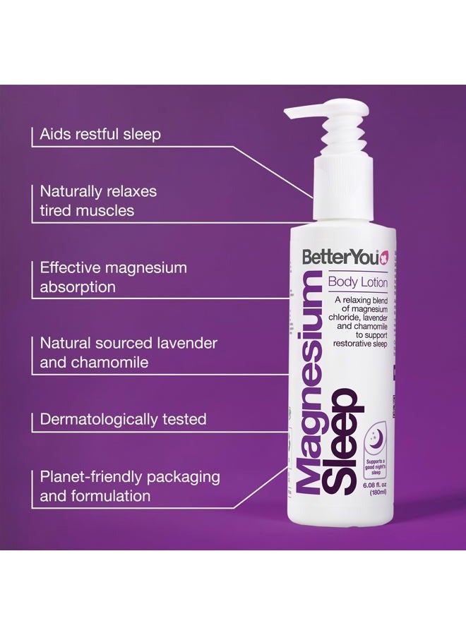 BETTERYOU Just As Nature Intended Magnesium Sleep Body Lotion - Relaxing Body Lotion - Magnesium Body Cream with Lavender and Chamomile Blend - Sore Muscle Relief - 6.08 oz  - Image 5
