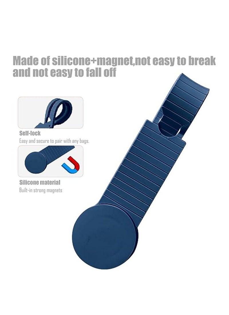 SYOSI Silicone Hat Clip, Portable Magnetic Silicone Cap Clip, Magnetic Hat Clip for Travel Bags Baskets Handbags Purses Outdoor Travel Hands-Free Hat Accessories, 2pcs, Blue and Pink  - Image 4